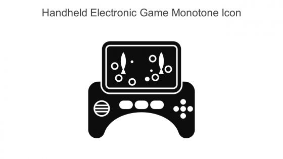 Handheld Electronic Game Monotone Icon In Powerpoint Pptx Png And Editable Eps Format