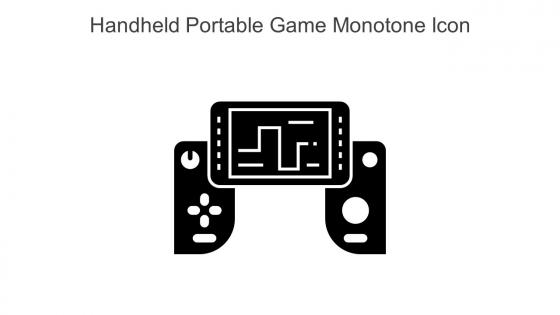 Handheld Portable Game Monotone Icon In Powerpoint Pptx Png And Editable Eps Format