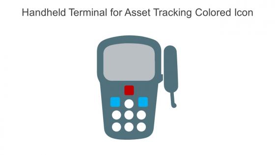 Handheld Terminal For Asset Tracking Colored Icon In Powerpoint Pptx Png And Editable Eps Format