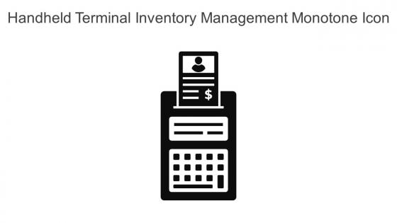Handheld Terminal Inventory Management Monotone Icon In Powerpoint Pptx Png And Editable Eps Format