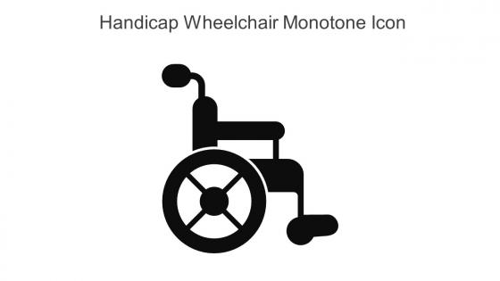 Handicap Wheelchair Monotone Icon In Powerpoint Pptx Png And Editable Eps Format