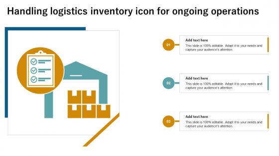 Handling Logistics Inventory Icon For Ongoing Operations