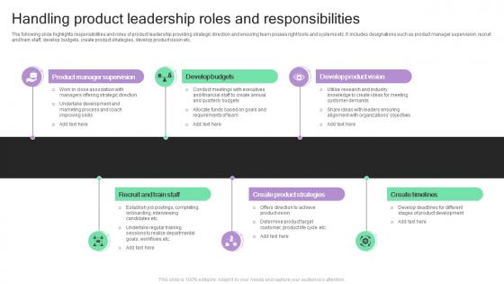 Handling Product Leadership Roles And Responsibilities