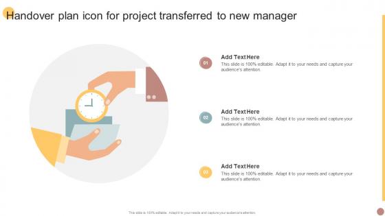 Handover Plan Icon For Project Transferred To New Manager