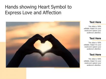 Hands showing heart symbol to express love and affection