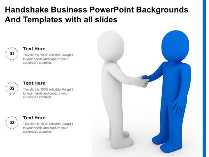 Handshake business powerpoint backgrounds and templates with all slides