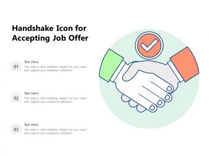 Handshake icon for accepting job offer