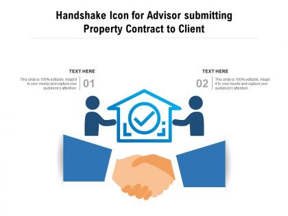 Handshake icon for advisor submitting property contract to client