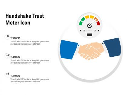Handshake trust meter icon