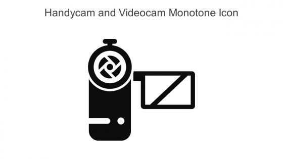Handycam And Videocam Monotone Icon In Powerpoint Pptx Png And Editable Eps Format