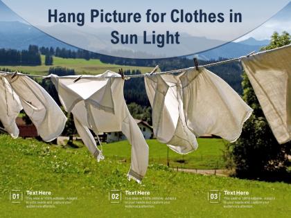 Hang picture for clothes in sun light