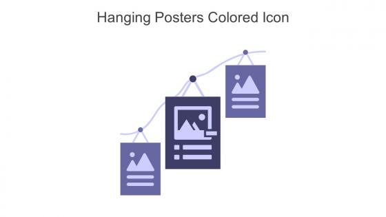 Hanging Posters Colored Icon In Powerpoint Pptx Png And Editable Eps Format