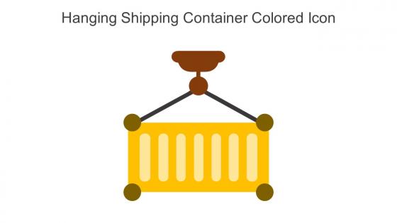 Hanging Shipping Container Colored Icon in powerpoint pptx png and editable eps format