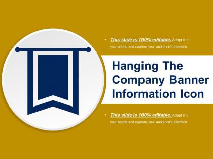 Hanging the company banner information icon
