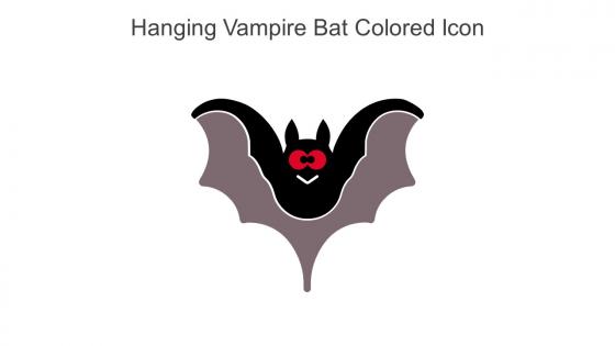 Hanging Vampire Bat Colored Icon In Powerpoint Pptx Png And Editable Eps Format