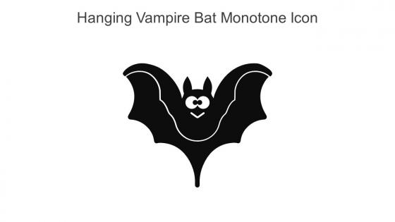Hanging Vampire Bat Monotone Icon In Powerpoint Pptx Png And Editable Eps Format