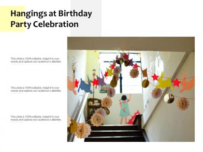Hangings at birthday party celebration