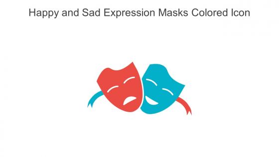 Happy And Sad Expression Masks Colored Icon In Powerpoint Pptx Png And Editable Eps Format