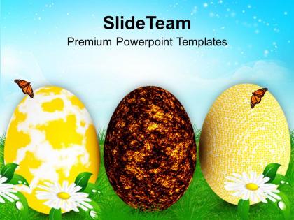 Happy easter eggs with soothing colors powerpoint templates ppt themes and graphics 0313