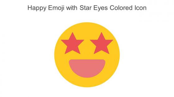 Happy Emoji With Star Eyes Monotone Icon In Powerpoint Pptx Png And Editable Eps Format