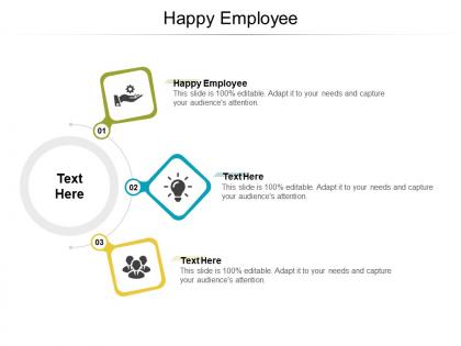 Happy employee ppt powerpoint presentation visual aids infographics cpb
