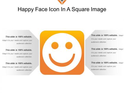 Happy face icon in a square image