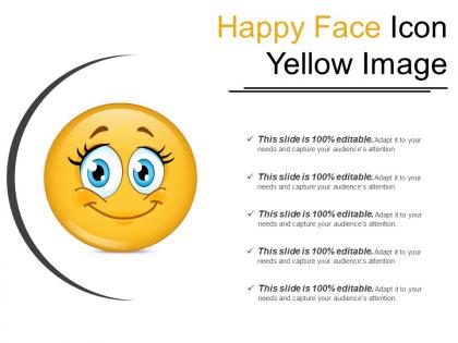 Happy face icon yellow image