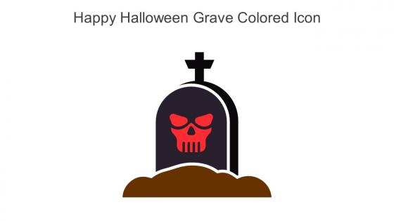 Happy Halloween Grave Colored Icon In Powerpoint Pptx Png And Editable Eps Format