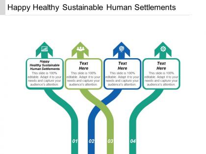 Happy healthy sustainable human settlements ppt powerpoint presentation icon background images cpb