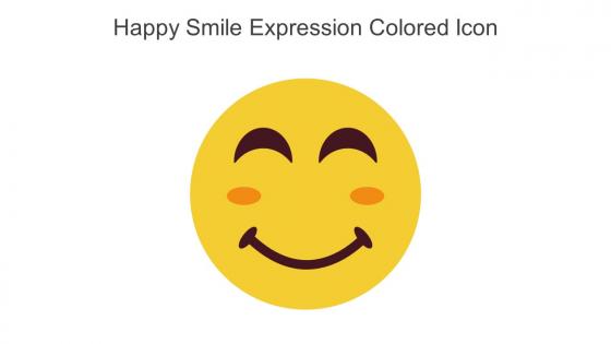 Happy Smile Expression Colored Icon In Powerpoint Pptx Png And Editable Eps Format
