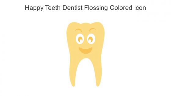 Happy Teeth Dentist Flossing Colored Icon In Powerpoint Pptx Png And Editable Eps Format