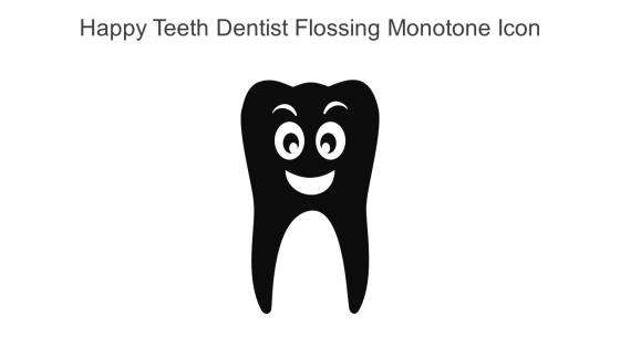 Happy Teeth Dentist Flossing Monotone Icon In Powerpoint Pptx Png And Editable Eps Format