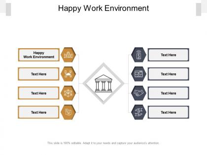 Happy work environment ppt powerpoint presentation infographics example cpb