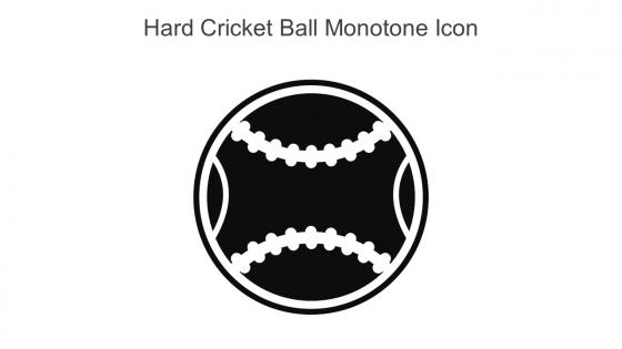 Hard Cricket Ball Monotone Icon In Powerpoint Pptx Png And Editable Eps Format