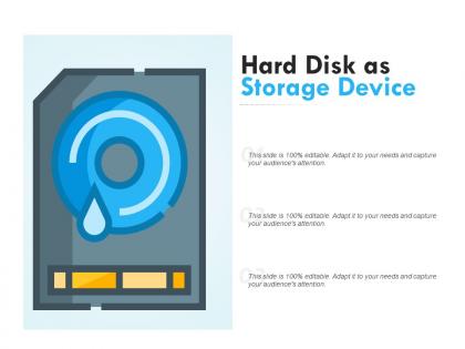 Hard disk as storage device