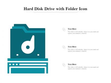 Hard disk drive with folder icon
