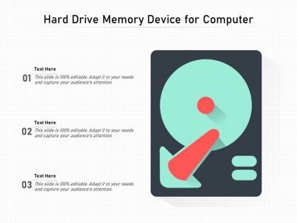 Hard drive memory device for computer