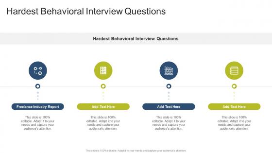 Hardest Behavioral Interview Questions In Powerpoint And Google Slides Cpb