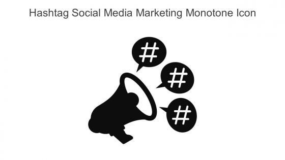 Hashtag Social Media Marketing Monotone Icon In Powerpoint Pptx Png And Editable Eps Format