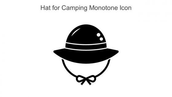 Hat For Camping Monotone Icon In Powerpoint Pptx Png And Editable Eps Format