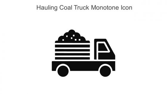 Hauling Coal Truck Monotone Icon In Powerpoint Pptx Png And Editable Eps Format