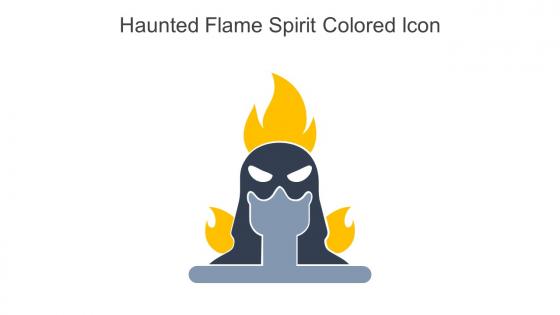 Haunted Flame Spirit Colored Icon In Powerpoint Pptx Png And Editable Eps Format