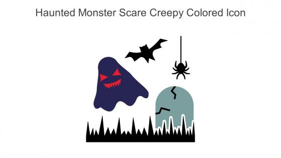 Haunted Monster Scare Creepy Colored Icon In Powerpoint Pptx Png And Editable Eps Format