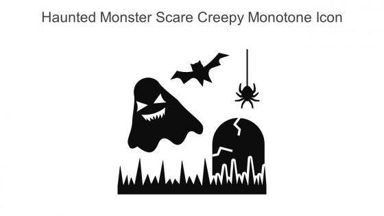Haunted Monster Scare Creepy Monotone Icon In Powerpoint Pptx Png And Editable Eps Format