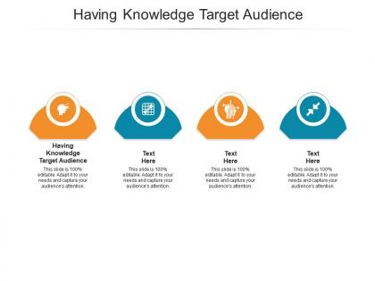Having knowledge target audience ppt powerpoint presentation icon cpb