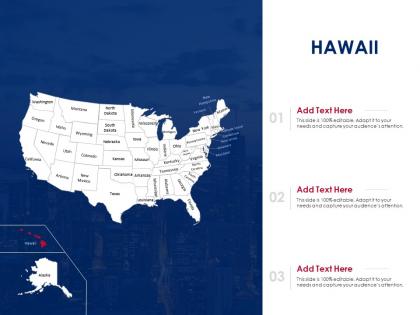 Hawaii map powerpoint presentation ppt template