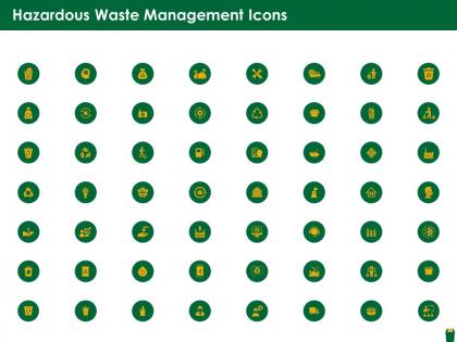 Hazardous waste management icons ppt introduction
