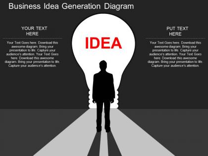 Hb business idea generation diagram flat powerpoint design