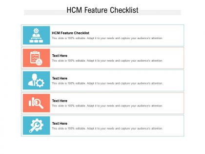Hcm feature checklist ppt powerpoint presentation pictures designs download cpb