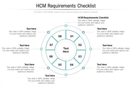 Hcm requirements checklist ppt powerpoint presentation file show cpb